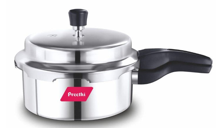 Preethi Induction Base Stainless Steel Outer Lid Pressure Cooker, 3 Litres, Silver