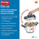 Prestige Svachh Flip-on 5 Litre Stainless Steel Pressure Cooker with Glass Lid