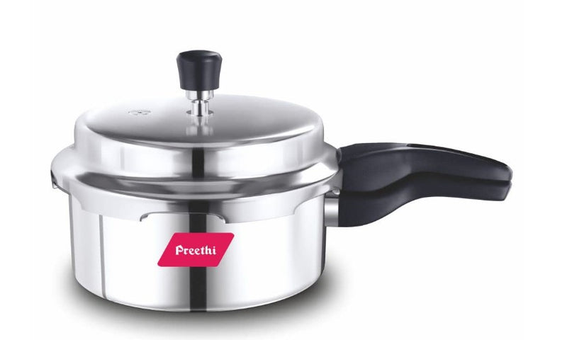 Preethi Induction Base Stainless Steel Outer Lid Pressure Cooker, 2 Litres, Silver