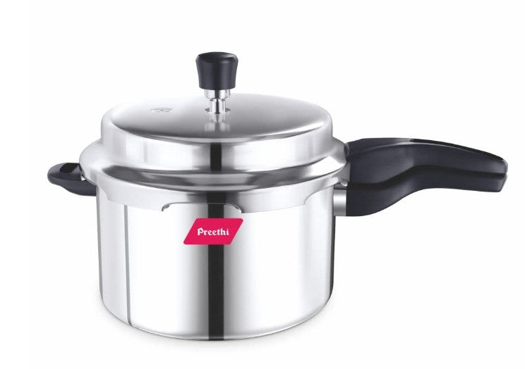 Preethi Induction Base Stainless Steel Outer Lid Pressure Cooker, 5 Litres, Silver