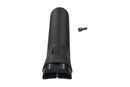 Black rubber grip with a screw on a white background