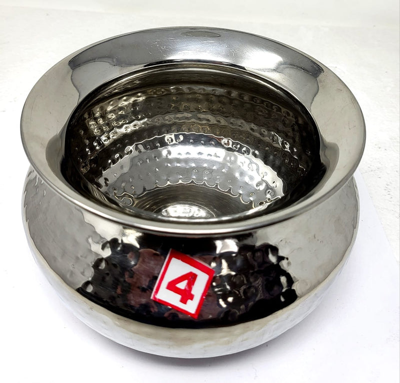 Tabakh Punjabi Style Handi Stainless Steel Size 4