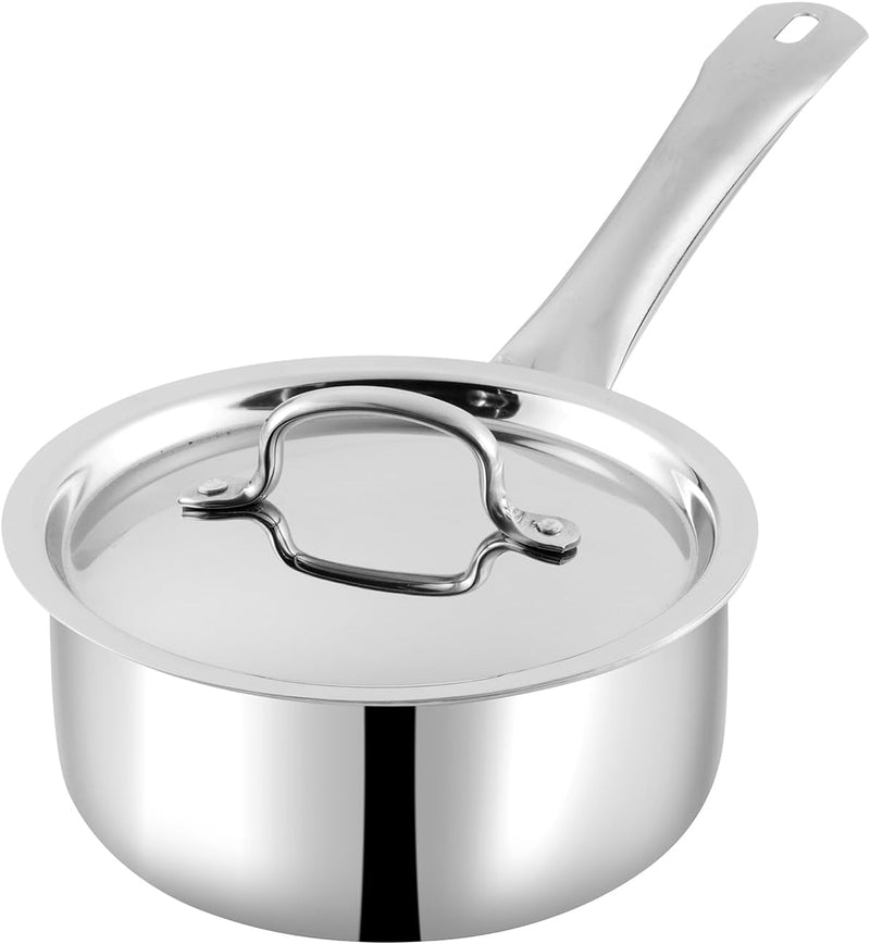Vinod Smart Triply Stainless Steel Saucepan With Lid 14cm