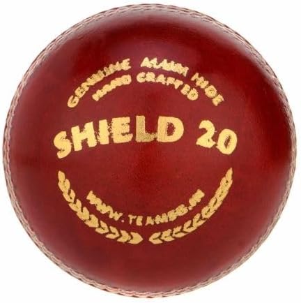 SG Cricket Shield 20 Premium Leather Ball Red Color