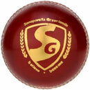 SG Cricket Shield 20 Premium Leather Ball Red Color