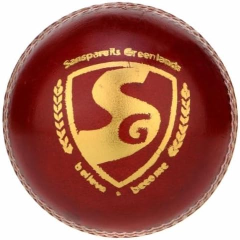 SG Cricket Shield 20 Premium Leather Ball Red Color