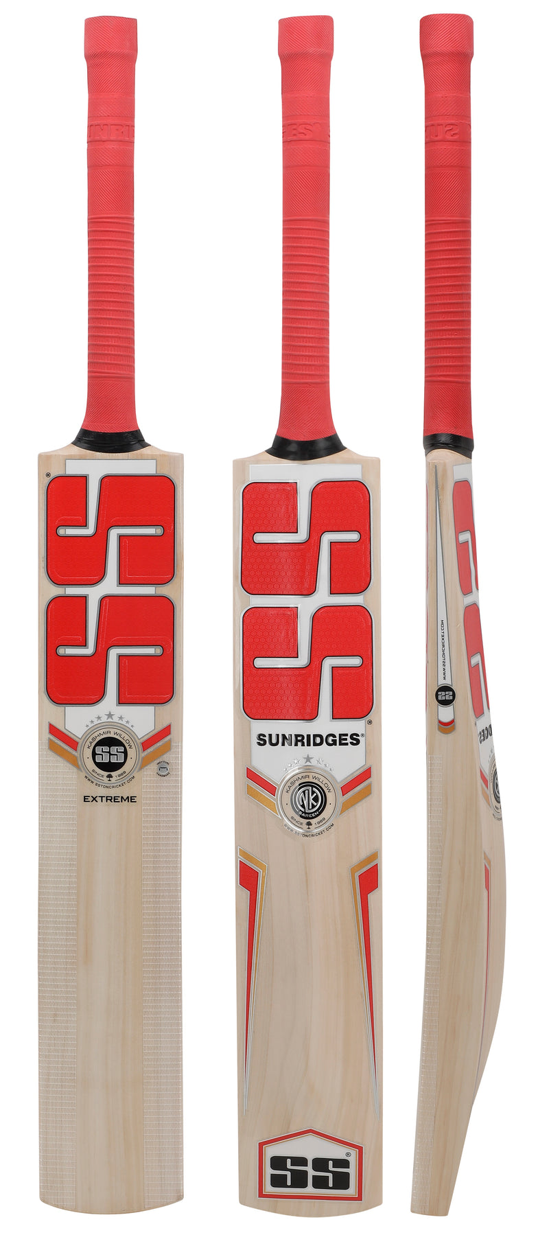 SS Extreme Kashmir Willow Leather Ball Cricket Bat Adult Size-Short Handle (Cover Included)