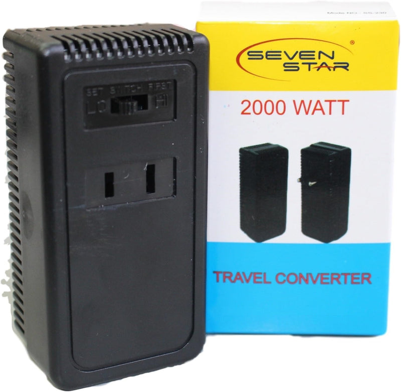 Seven Star SS230 EU Europe to US USA 50-2000W Travel Voltage Converter 220v to 110v Power Transformer