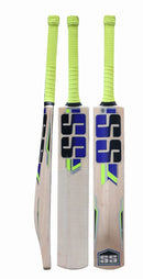 SS Super Power Kashmir Willow Leather Ball Cricket Bat Adult Size - Short Handle (Cover Included)