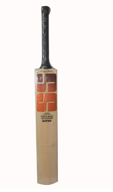 SS Vintage Rapier Kashmir Willow Leather Ball Cricket Bat Adult Size - Short Handle (Cover Included)