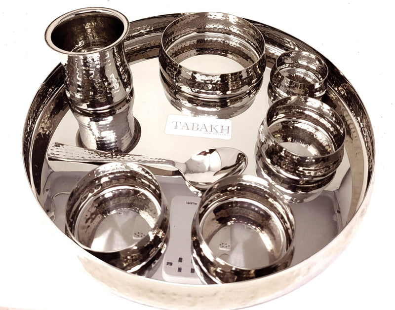 Tabakh Stainless Steel Plate 7 Pcs Set