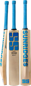 SS Vintage Bolt Kashmir Willow Leather Ball Cricket Bat Adult Size - Short Handle (Cover Included)