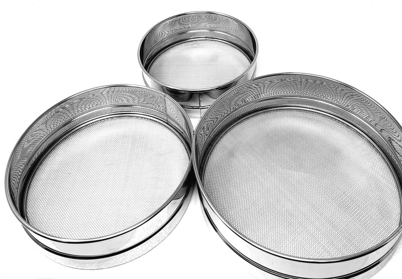Tabakh Stainless Steel Fixed Sieves 3 Pcs Set