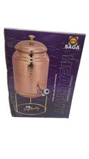 TABAKH Pure Hammered Copper Water Dispenser With Stand 10 Liter