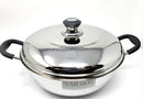 Tabakh Triply Stainless Steel Multi Kadai with Steamer Plate, Mini Idli Plate, 2 Idli Plates, 2 Dhokla Plates, Induction Friendly