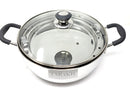 Tabakh Triply Stainless Steel Multi Kadai with Steamer Plate, Mini Idli Plate, 2 Idli Plates, 2 Dhokla Plates, Induction Friendly
