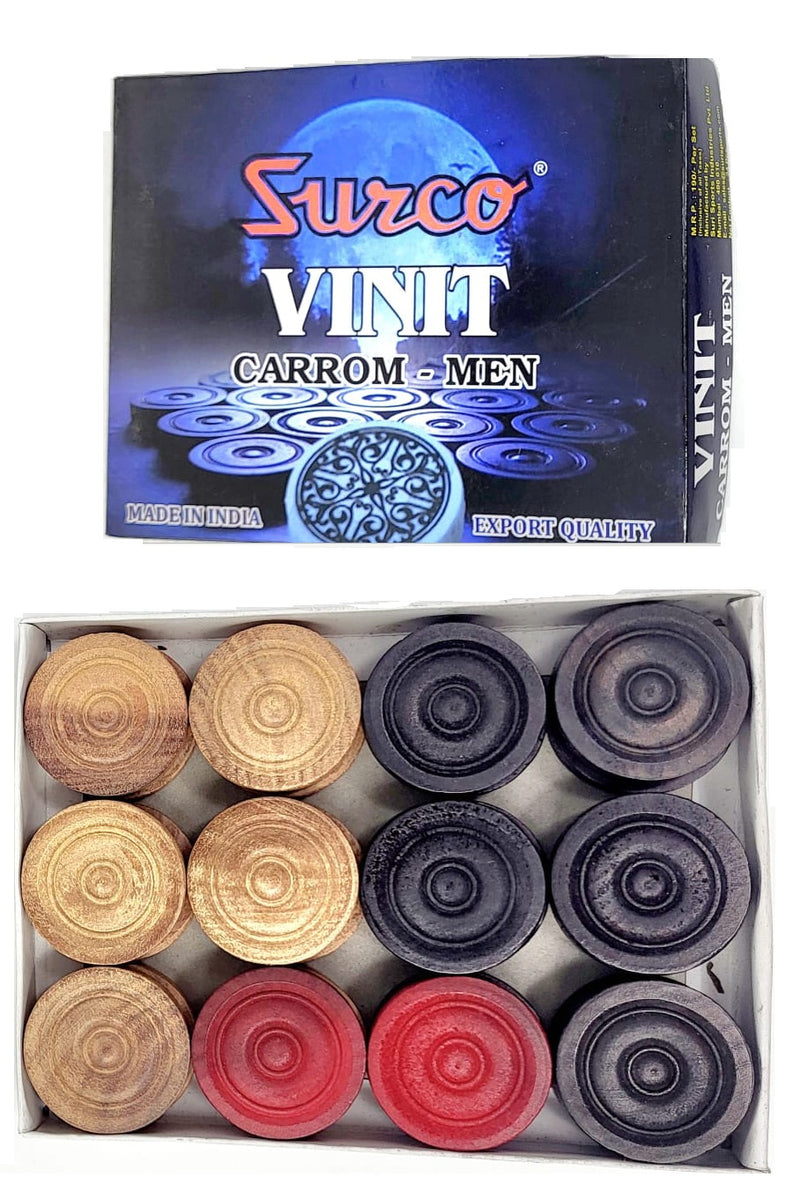 Surco Vinit Wooden Carrom Coins Set