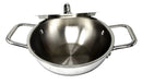 Vinod Smart Triply Stainless Steel Extra Deep Kadai with Lid - 18cm (1.3Ltrs) (Induction Friendly)