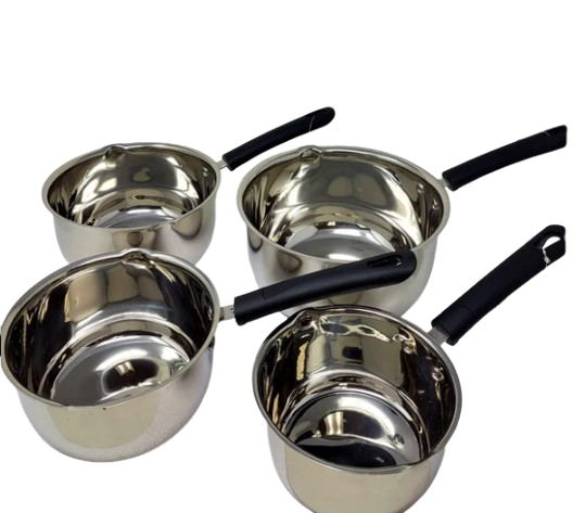 Vinod Stainless Steel Milkpan 4 Pcs Set