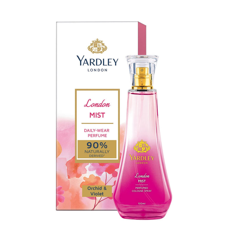 Yardley London Mist Perfume| Floral & Ozonic Scent| 90% Naturally Derived| Orchid & Perfume for Women| 100ml
