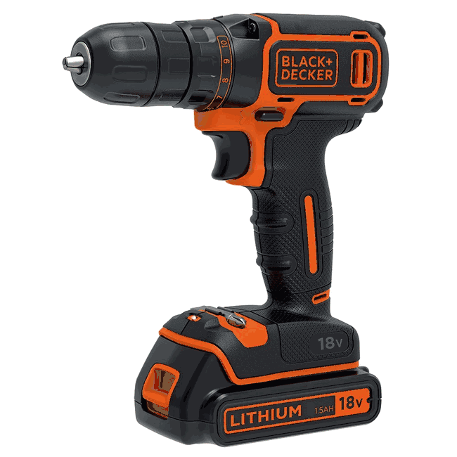 Black and Decker Cordless Drill BDCDC18KST-GB 220v