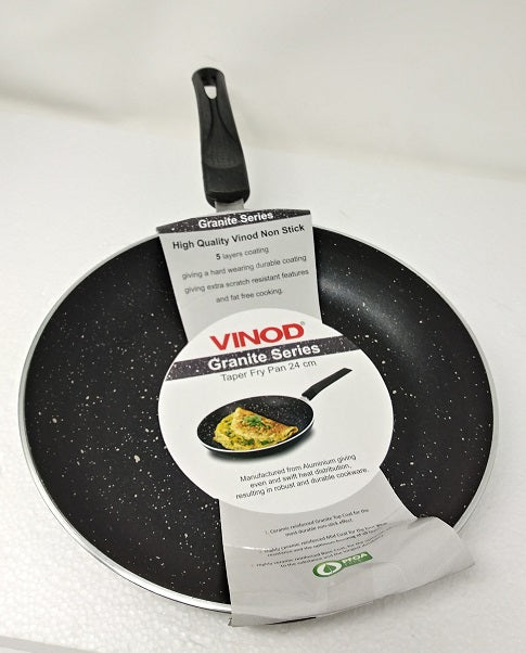 Vinod Granite Series Taper Fry Pan 24 cm