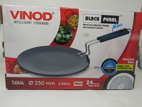 Vinod Black Pearl Hard Anodised Induction Base Cookerware 250mm
