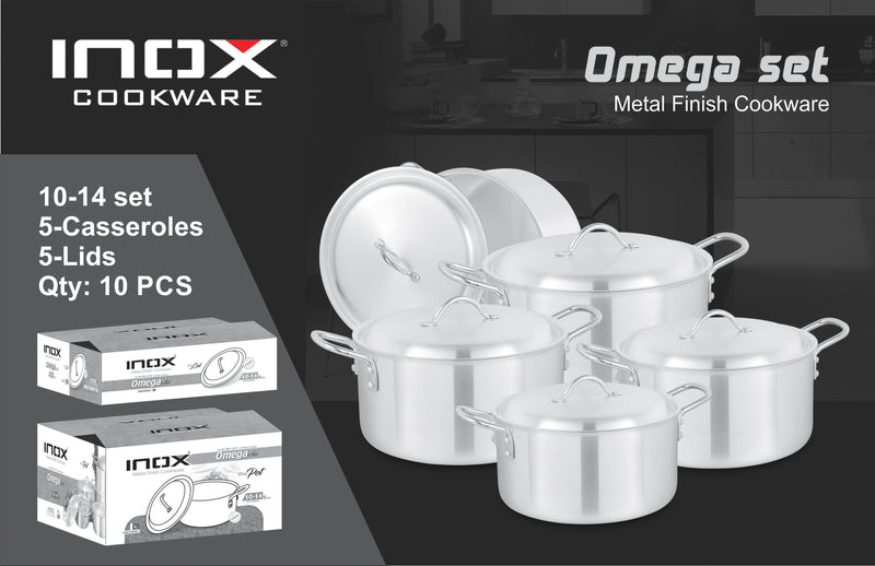 Inox Metal Finished Cookware Omega Set