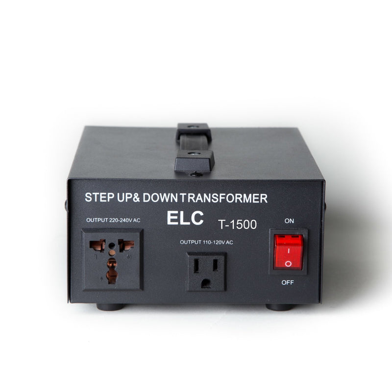 ELC T-1500 Voltage Converter Transformer - Step Up/Down - 110v to 220v / 220v to 110v Power Converter - Circuit Breaker Protection, CE Certified [3-Years Warranty]