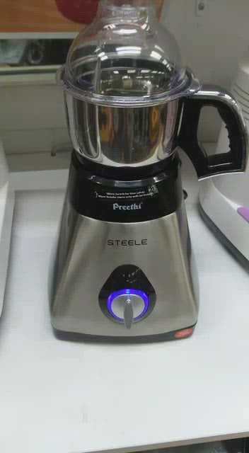 Preethi Steele 3-Jar 550W Mixer Grinder 110V - Gandhi Appliacnes