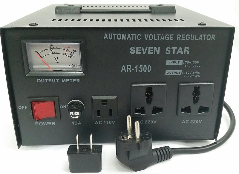 Seven Star AR-1500 Automatic Voltage Regulator Stabilizer Step Up / Down 1500 Watts