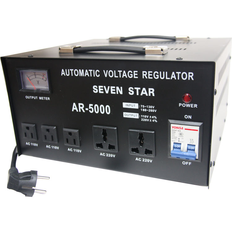 Seven Star AR-5000 Automatic Voltage Regulator Stabilizer Step Up / Down 5000 Watts