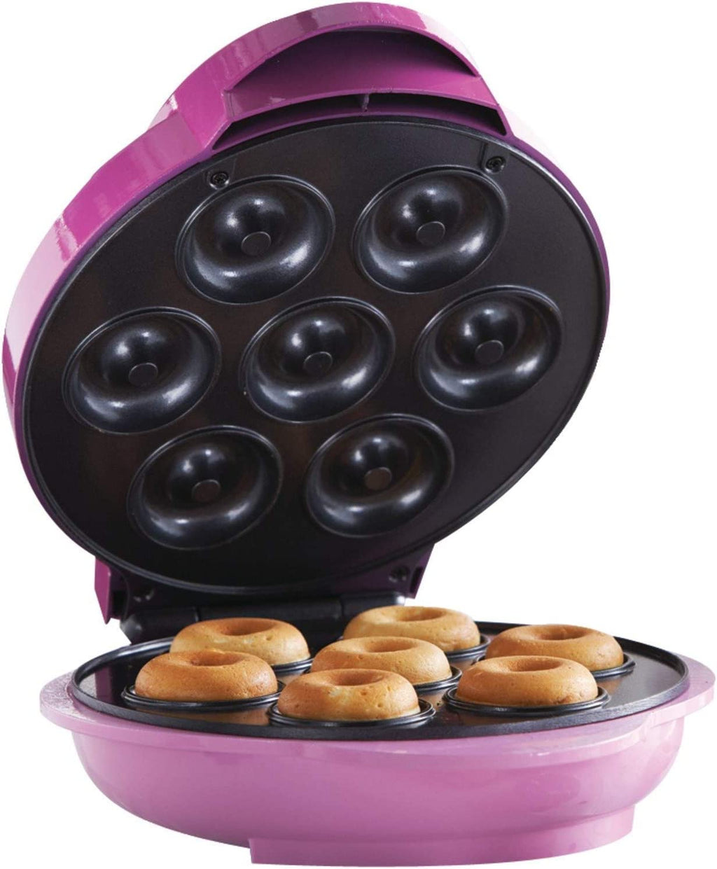 Mini Don Brentwood TS-250 Mini Donut Maker Machine, Non-Stick, Pink, 7 Mini Don