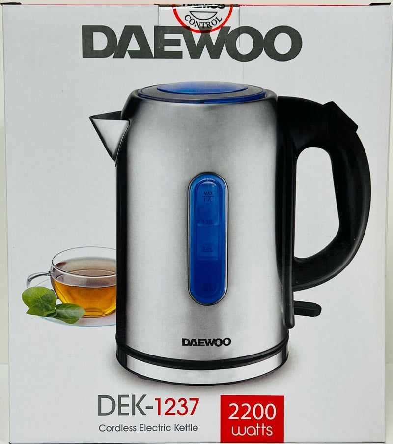 Daewoo DEK1237 Cordless Kettle 220-240v ~50/60 Hz