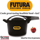 Hawkins Futura Hard Anodized Aluminum  Pressure Cooker 9 Liter