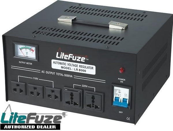 LiteFuze 8000 Watts Heavy Duty Voltage Converter Transformer w/ Regulator