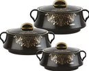 Cello Midas Pack of 3 Thermoware Casserole Set  (500 ml, 1000 ml, 1500 ml)