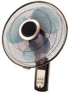 Multistar® MSFW16 16” Oscillating Wall Mounted Fan with Remote Control 220-240 Volt/ 50/60 Hz