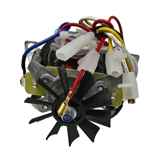 Preethi Steele Motor with various wires attached and a black fan assembly.