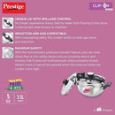 Prestige Svachh Clip-on 3.5 Litre Stainless Steel Pressure Cooker Kadai with Glass Lid