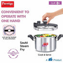 Prestige Svachh Clip-on 5 Litre Stainless Steel Pressure Cooker with Glass Lid