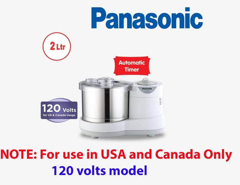 Panasonic Wet Grinder with Automatic Timer 2-Liter | MK TSW200 W | 110-120 Volts Open Box Store Pickup Only