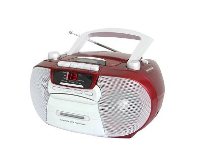 Supersonic SC-727 Portable CD Player with Cassette/Recorder & AM/FM Radio 110/220 Volts