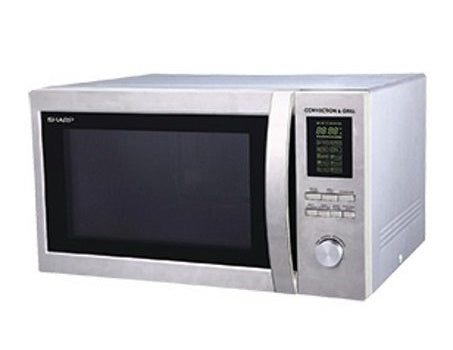 Sharp R-84A0(ST)V 25-Liter Microwave Oven with Grill, 220-Volt, Silver