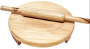TABAKH 10" Chakla Belan Manual Wooden Roti Chapati Flatbread Tortilla Presser with Rolling Pin