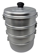 TABAKH Aluminum Momos Steamer, 4-Tier Multipurpose Cooking Vegetables, Steam Pot Cookware with Lid