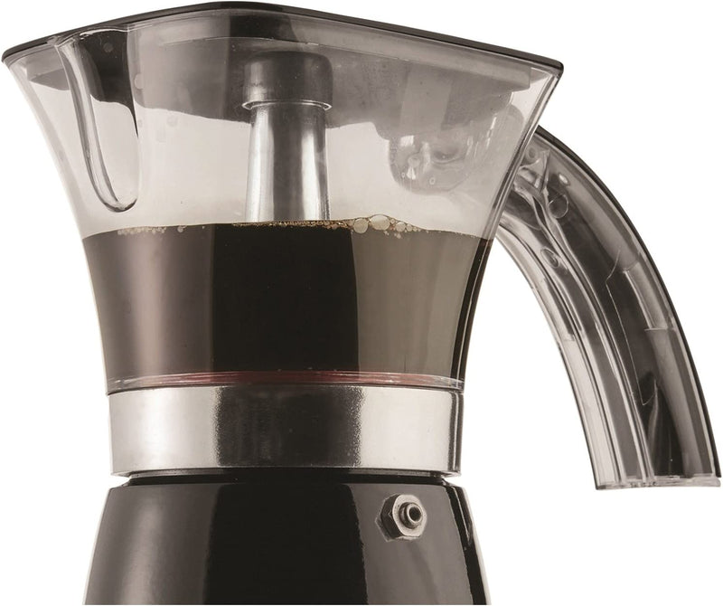 Brentwood Electric Moka Pot Espresso Machine, 6-Cup, Black Open Box
