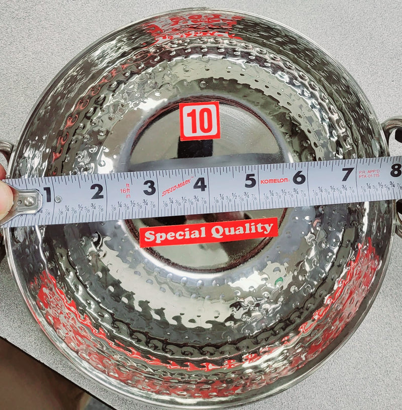 Tabakh Stainless Steel Kadai Flat Bottom