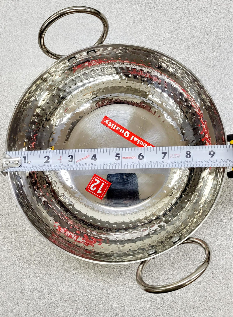 Tabakh Stainless Steel Kadai Flat Bottom