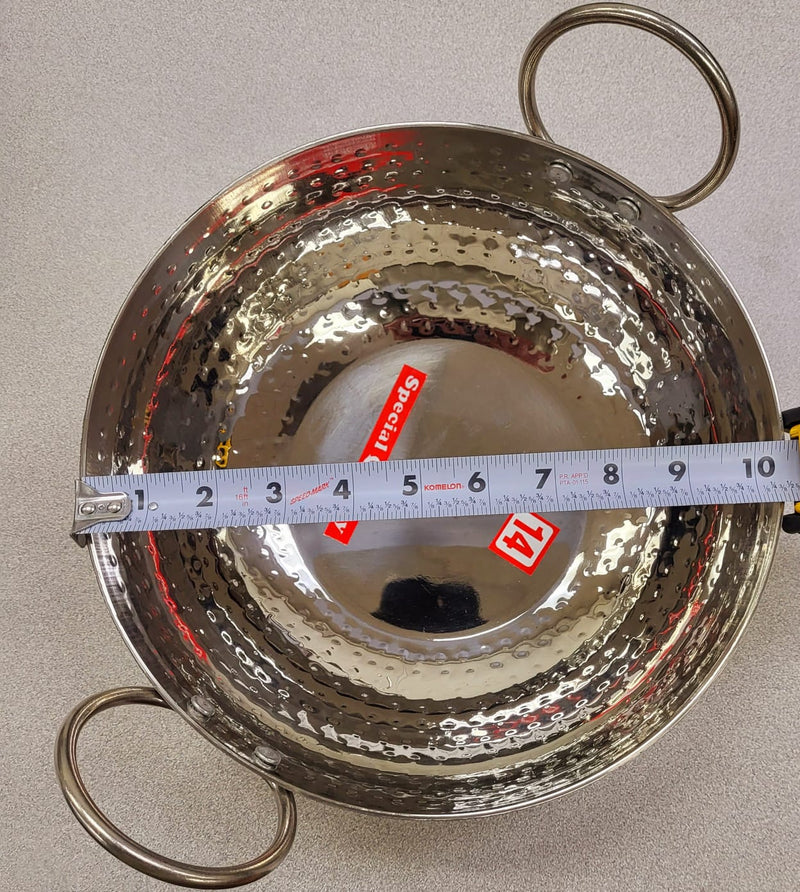 Tabakh Stainless Steel Kadai Flat Bottom